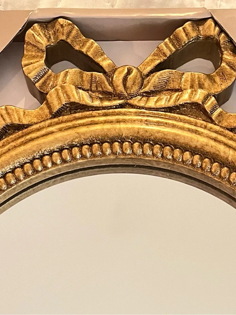 🆕- Oakhill Home- GOLD BOW TOP ARCHED WALL MIRROR.